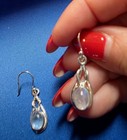 Sundance Catalog Sterling Silver Moonstone Earrings- New