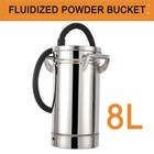 Stainless Steel 304  8l Fluidized Hopper For Powder Coating Machine With Pipe
