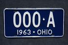 1963 Ohio Sample License Plate   000-a