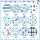 Konsait 60 Sheets Christmas Scrapbook Paper  Double Sided Winter Snowman Patt   