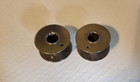 2 Antique - Vintage Sewing Machine Bobbins Metal One Hole Singer  Flat