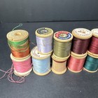 Vintage Wooden Sewing Thread Spools Lot Of 24 Coats   Clark  J p Paragon Star