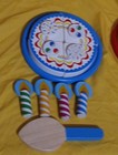Melissa   Doug Birthday Cake With Candles Pizza With Toppings Pretend Play Wood