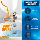 Drain Weasel Hair Clog Remover Kit     Plumbing Snake Auger For Cleaning Shower  B