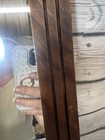 Vintage Mcm Wall Accent Mirror Colored Stained Glass Floral  23x11