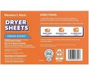 Member s Mark Fabric Softener Dryer Sheets  Fresh Scent  480 Count
