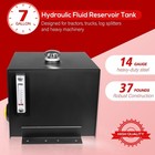 7 Gallon Hydraulic Fluid Reservoir Tank With Temp Gauge  Sight-gauge   Breather