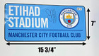 Erling Haaland Signed Etihad Stadium Man City License Plate Beckett Witnessed