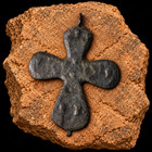 Pectoral Cross Byzantine-type Orthodox Bronze Pendant Ancient Christian Artifact