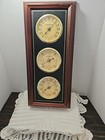 Vintage Sunbeam Thermometer  Barometer  Humidity Weather Station Wood Frame
