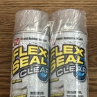 2-pack 14 Oz Flex Seal Clear Liquid Rubber Sealant Coating Can 28 Oz Total New