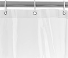 8-gauge Peva Shower Curtain Or Liner With Mesh Storage Pockets - 72  X 72   Clea