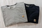 Carhartt Mens Relaxed Fit Short Sleeve T-shirt Force Gray  Navy 2xl Lot Of 2