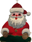 Vintage Bucilla Completed Handmade Santa s Mail Wall Hanging Felt Sequins Beads