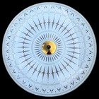 Vintage Mcm Flush Mount Glass Ceiling 5 Light Fixture Ufo Saucer Wheat Starburst