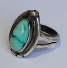 Vintage Navajo Sterling Silver Turquoise Dainty Native American Small Ring Sz 3