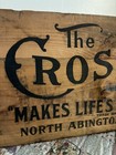 Antique Or Vintage Advertising Box Wooden Crate Sign The Crossett Shoe Rustic Ma
