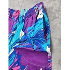Vintage 80s Jcpenney High Waist Pull On Shorts Size L Blue Pink Purple Splatter