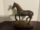 Vtg Carved Horse Heavy Resin Western southwestern Equestrian 8 5x4 5x10 Rare    