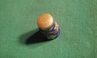 Vintage Metal   Cloisonne  Enamel Thimble Bird Of Paradise Image   Gold-plated