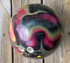 Columbia 300  freeze Solid  Color Black Swirl Bowling Ball - 12 05 Lbs - Drilled