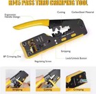 Tool Kit Ethernet Pass Through Crimper rj45 Crimp  network Cat5 Cat6 Cat7 Crimp