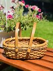 Vintage Oval Nantucket Basket Swing Handles 13 5    Tall X 5 5    Wide Heavy Duty