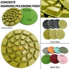 Diamond Concrete Grinding Discs Floor Renew Polishing Pads 6pcs 4 Inch   100 Mm