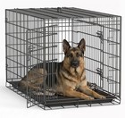 Durable Black Metal Dog Kennel With Easy Assembly   Convenient Access