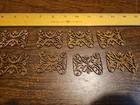 Lot Of 10 Floral Design France Vintage 60s Brass Stampings Findings Jewelry 