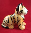 Htf -huge  Vintage California Pottery Ceramic Tiger Cub  Figurine  7   Inches  