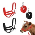 2-pack Adjustable Cattle Cow Calf Halter Nylon 12 6 -18 9  - Red  Black