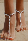 2 Pieces Women s Foot Chain Barefoot Sandals Beach Wedding Jewelry Anklet With R