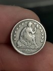 1858 Seated Liberty Half Dime 