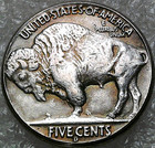 Hobo Novelty  Nickel - Indian Chief Skull Head Hobo Coin - Antiqued Looking
