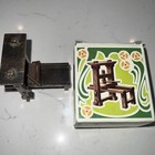 Vintage Die Cast Metal Printing Press Pencil Sharpener By Play Me Spain Org Box