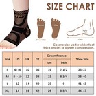 Copper Ankle Support Brace Functional Compression Sleeve Socks Foot Pain Relief