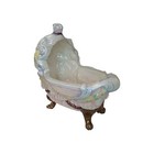 Vintage Large Sittre Ceramic  Baby Bassinet Crib Cradle Planter 