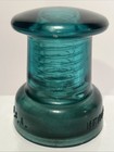 Hemingray-25  doorknob  Blue Aqua Glass Insulator Made In U s a 