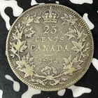 1914 Canada 25 Cents Lot t4863 Silver 