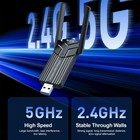 Wireless Usb Wifi 6 Adapter 1800mbps Dual Band 2 4 5ghz Network Dongle W antenna