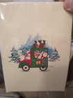 10 Pack 3d Pop Up Christmas Cards Santa Truck Merry Christmas Greeting Card Set