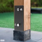 4pcs U-shape Metal Post Base Holder Wet Concrete Foundation Post Holder