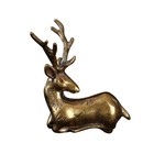 Tabletop Figurine Brass Deer Animal Statue Sculpture Home Decor Gift