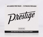 2022 Panini Prestige Football 12 Factory Sealed Fat Cello Jumbo Pack Per Box