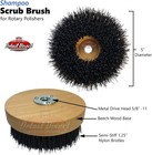 Carpet Shampoo Scrub Brush  5   Wood Block Brush For Rotary Buffers - Polishers