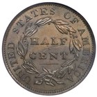 1834 C-1 Ngc Ms63 Classic Head Half Cent  1 2c