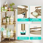 Gold Corner Shower Caddy 3 Tier Organizer W Soap Holder 4 Hooks Rustproof