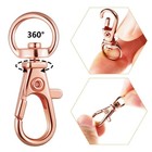 100pcs In 50sets metal Swivel Lobster Claw Clasps keychain Clip   Large Key Ring