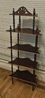 Vintage 51    Etagere Shelf What Nots Collectibles Carved Wood Book Vintage